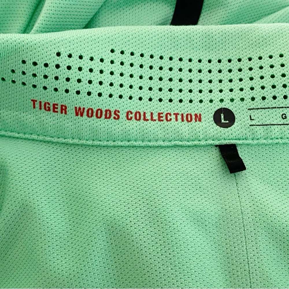 Nike Tiger Woods Golf Polo Shirt Size Men’s Large Green Dri Fit